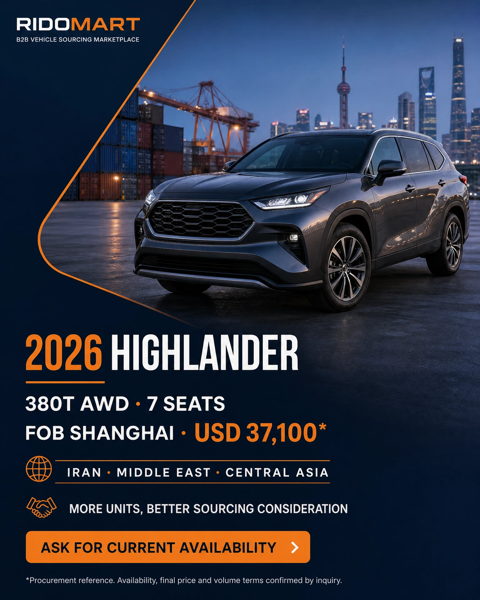 Toyota Highlander 380T AWD Premium · 7 Seats representative category image